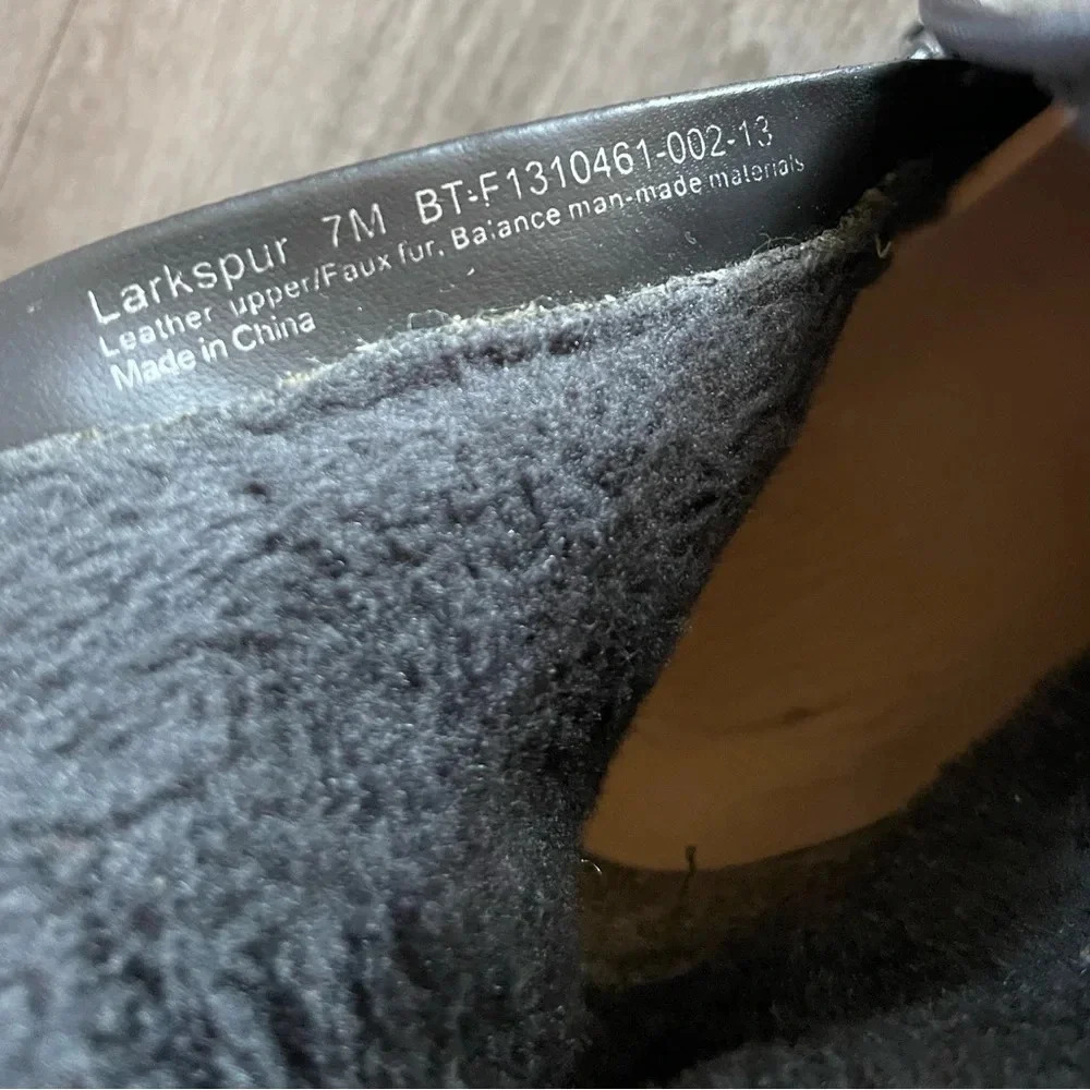 BareTraps Gray Suede Leather Faux Fur Larkspur Women’s Ankle Boots 7M - Picture 15 of 15